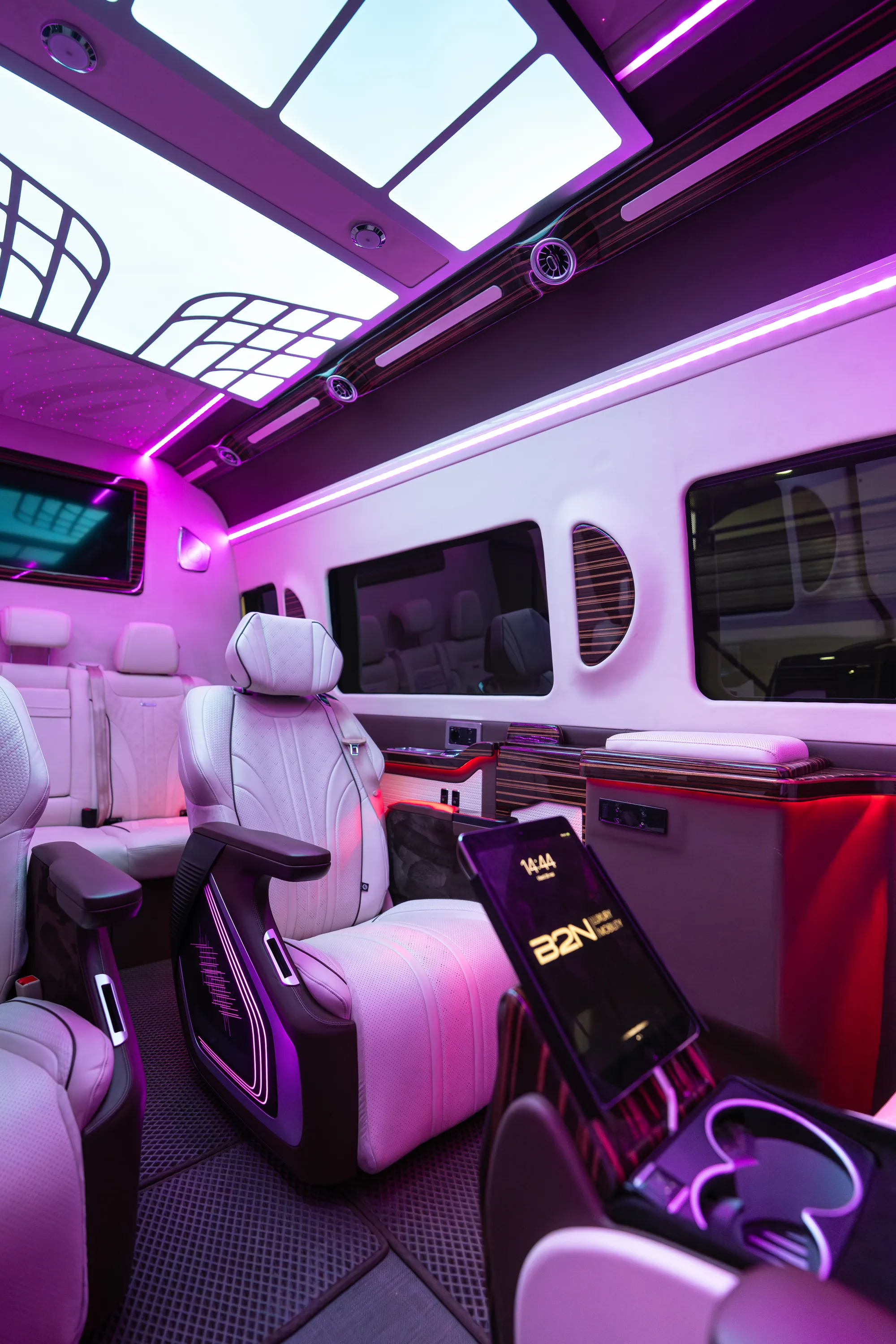Espace passagers du Mercedes Sprinter